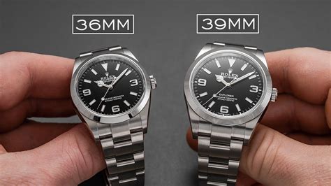 rolex explorer i 36mm vs 39mm|rolex explorer 36mm thickness.